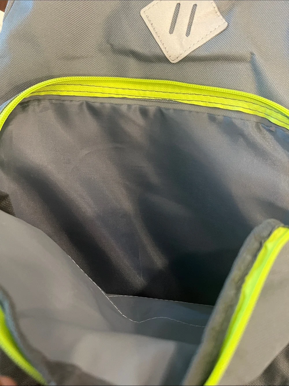 Gray and Neon Yellow Accent Backpack for Men
